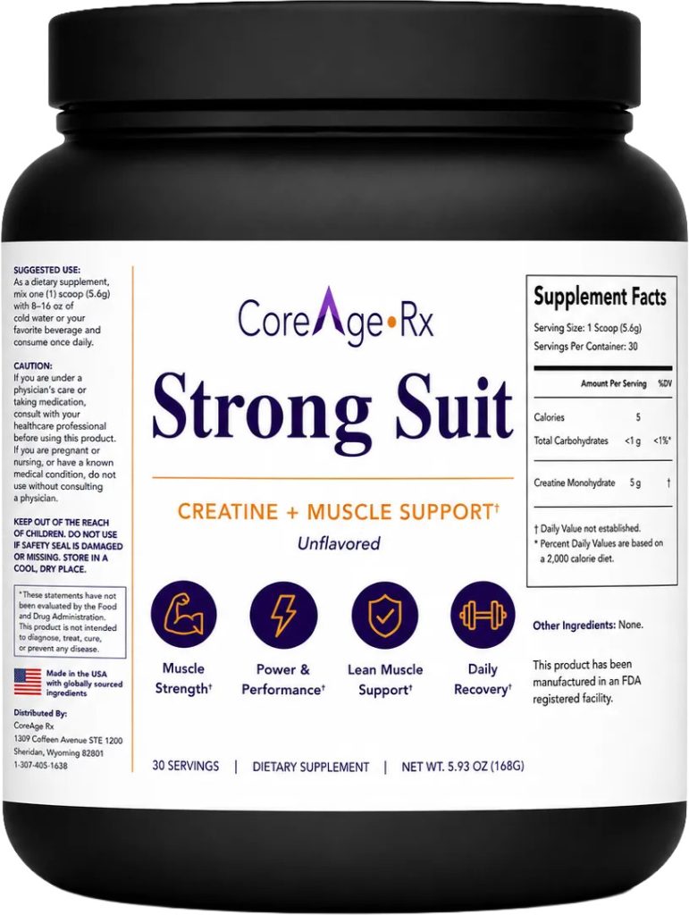 CoreAge Rx Expands Daily Wellness Line with Strong Suit, a Direct Creatine Monohydrate Supplement Formulated for Daily Muscle and Performance Support